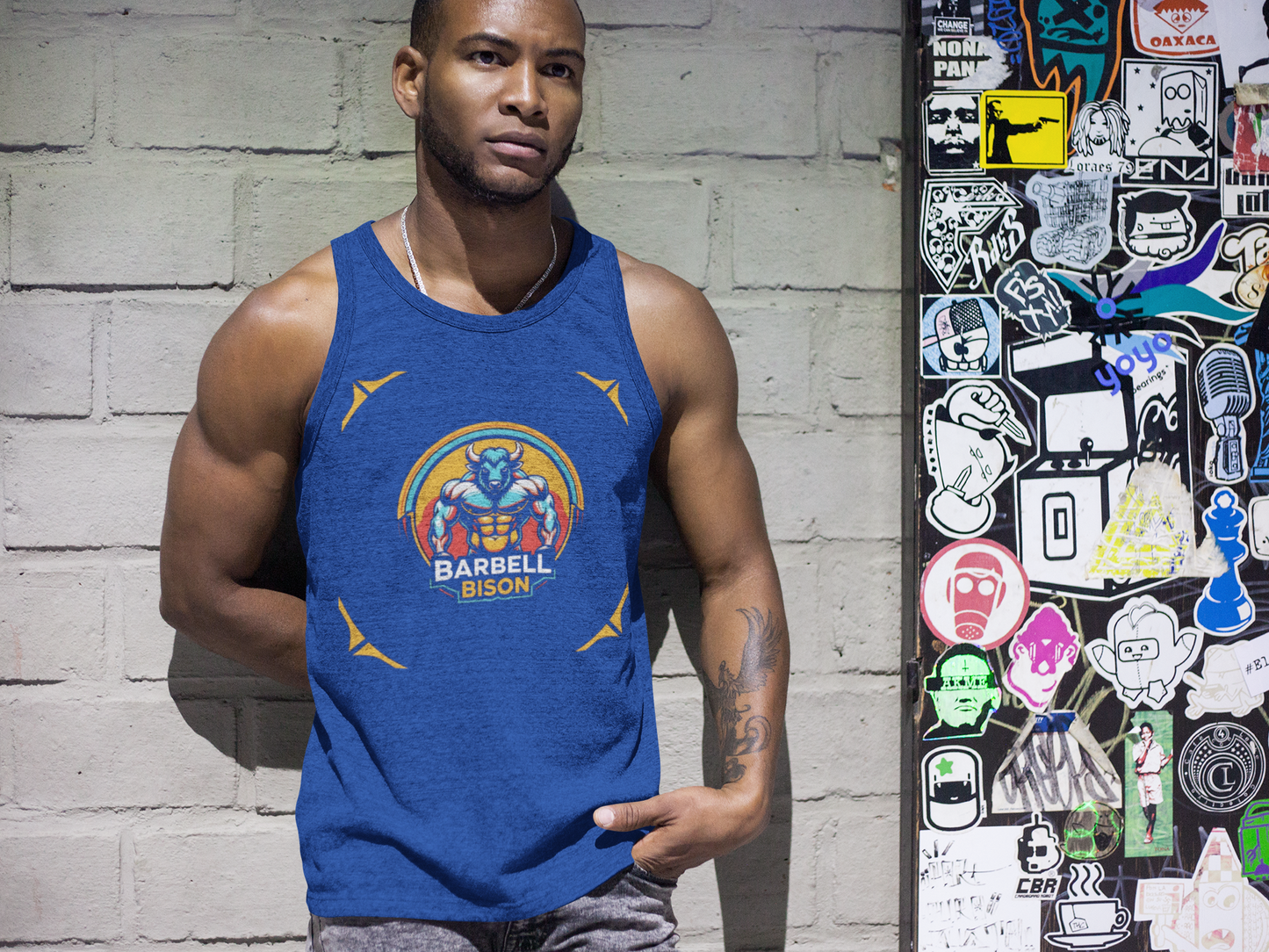 The Barbell Bison Maul Men's Tank Top