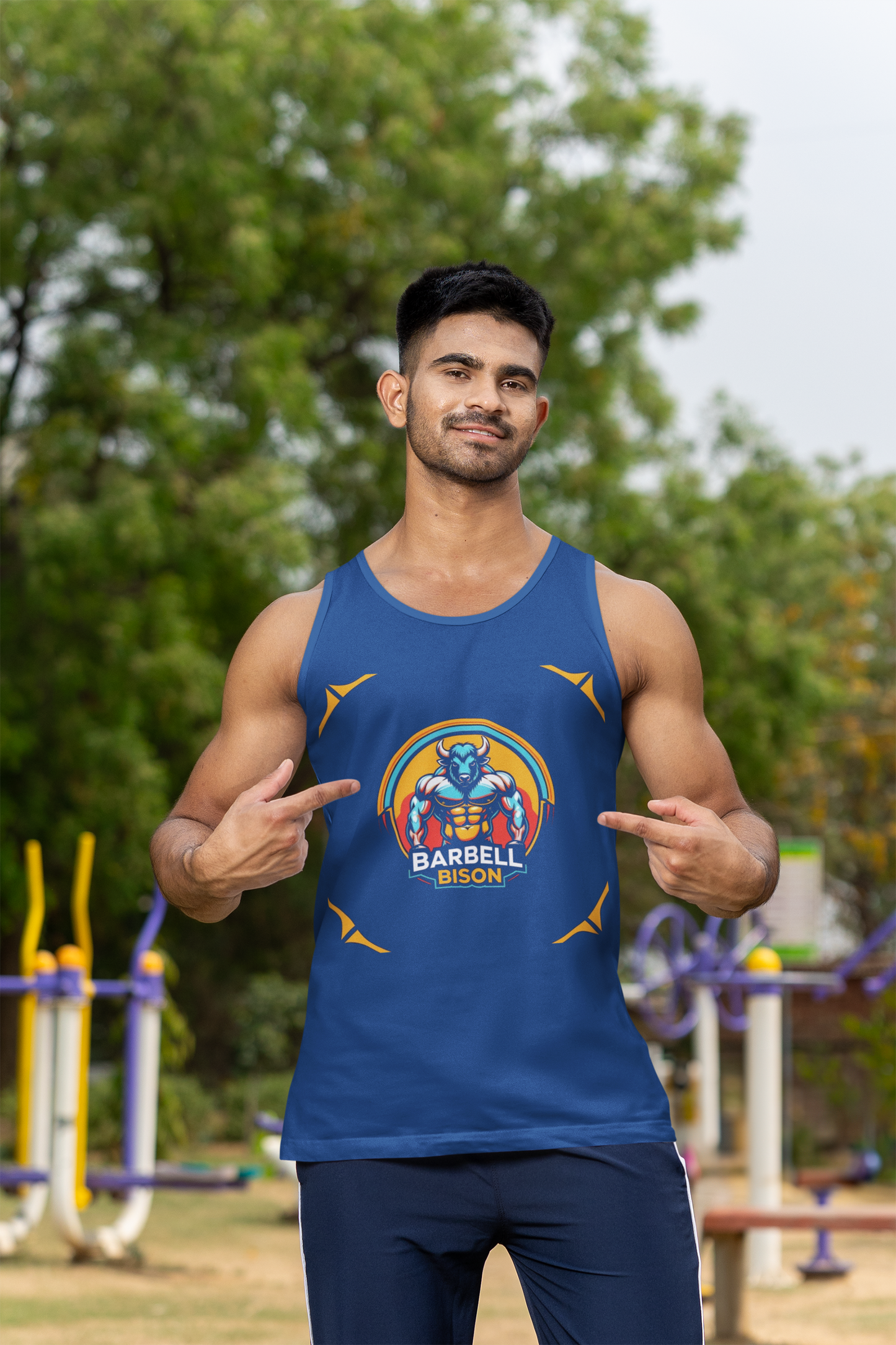 The Barbell Bison Maul Men's Tank Top